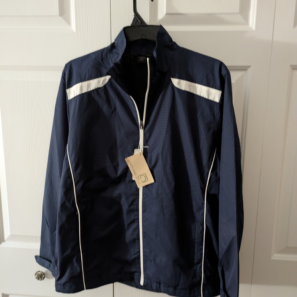 Men's Navy and White Jacket Great North Wind  Jacket Size Medium Blue